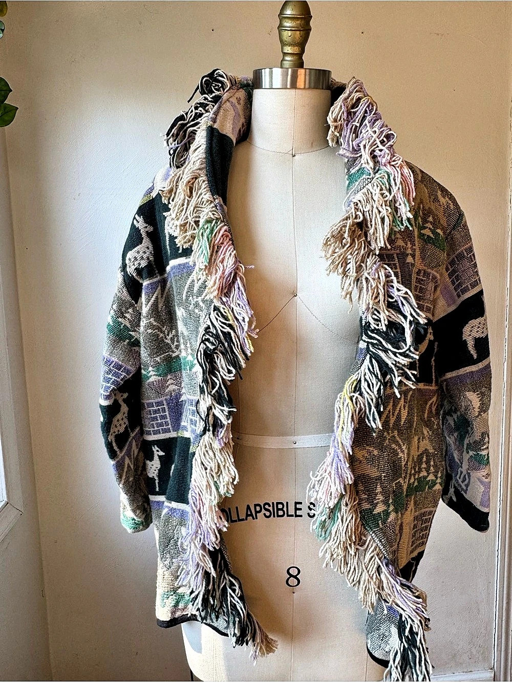 Woven Fringe Safari Jacket in Multicolor